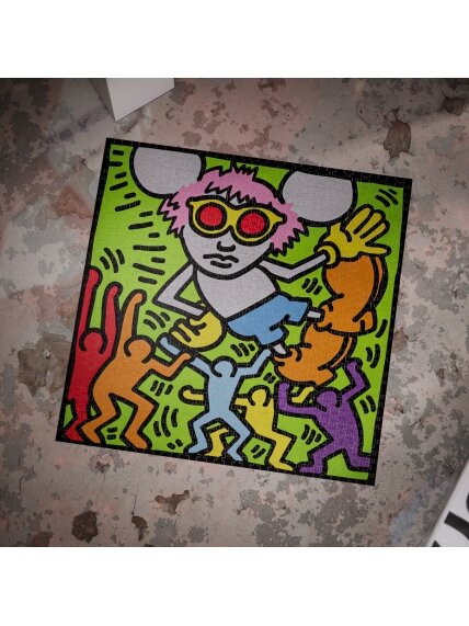 Keith Haring dėlionė 1000 detalių Theory11 5