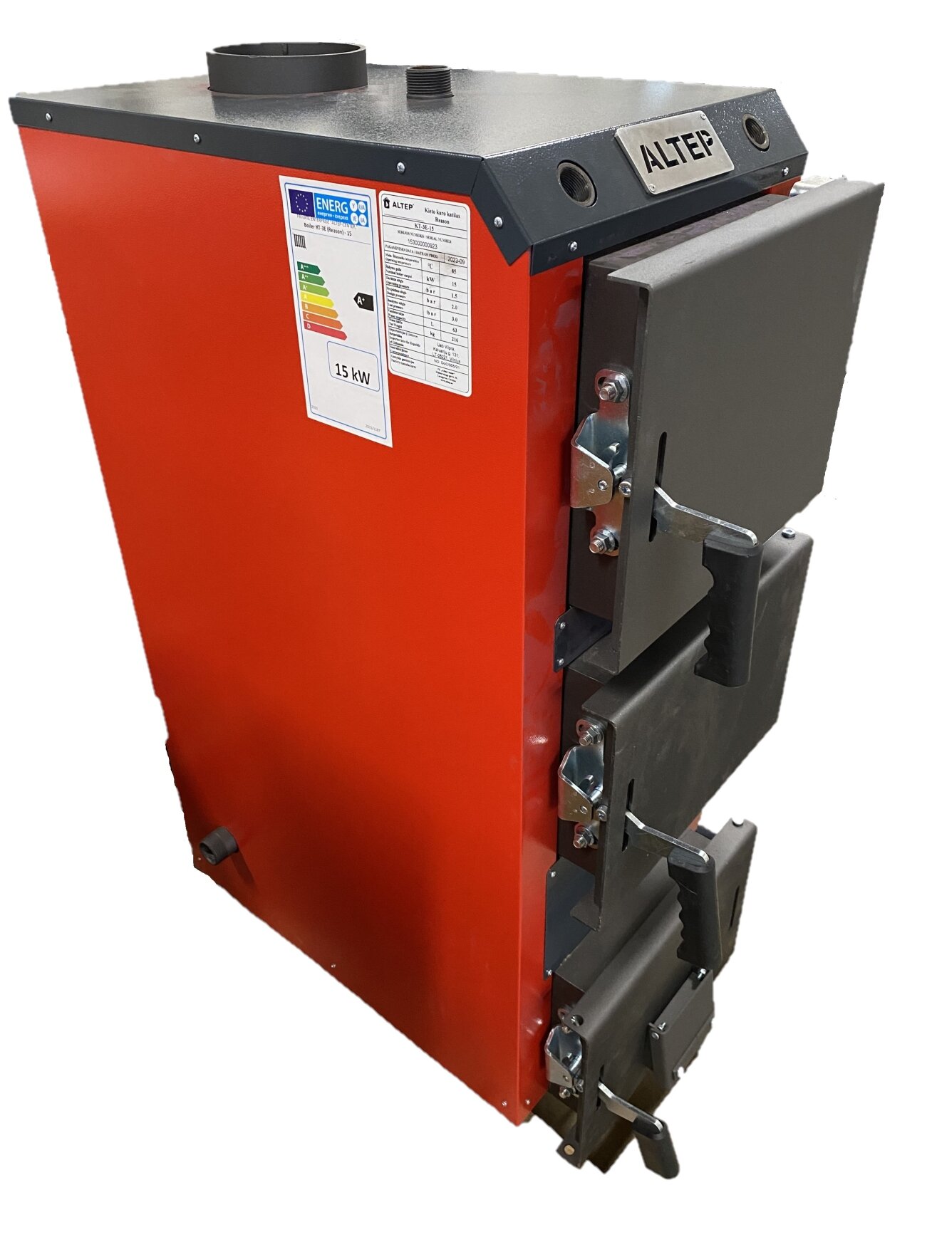 Kieto kuro katilas Altep APAT-REASON KT-3E, 15kW, apatinio degimo 1 Kieto kuro katilas Altep APAT-REASON KT-3E, 15kW, apatinio degimo 1