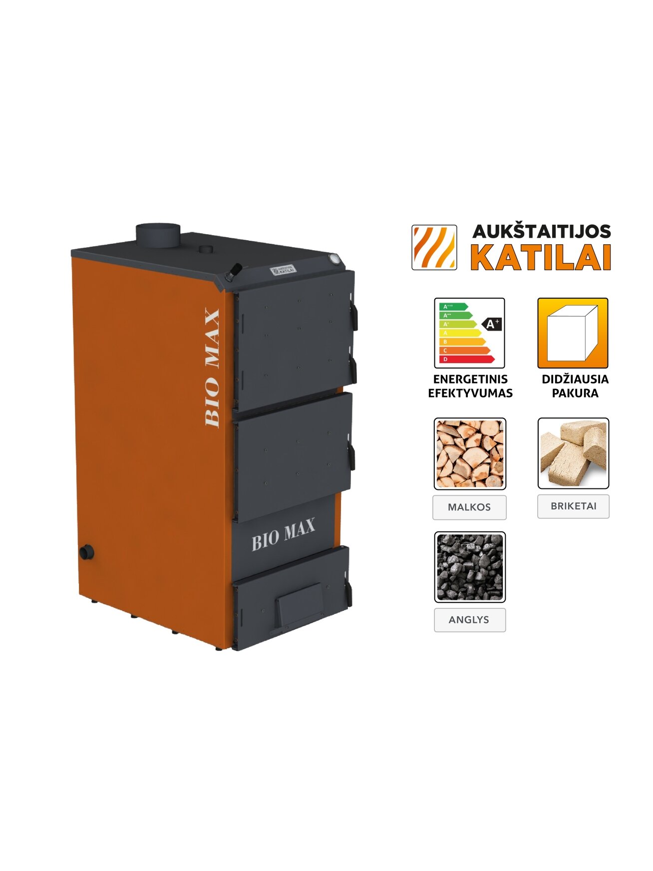 Kieto kuro katilas BIO MAX, 50 kW 1