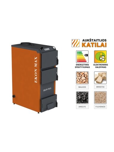 Kieto kuro katilas EKON-MAX, apatinio degimo, 30kW