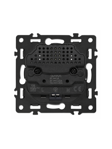 Kištukinis lizdas su USB A+C jungtimis Feelspot FSKL1A1CW, 20W, baltas