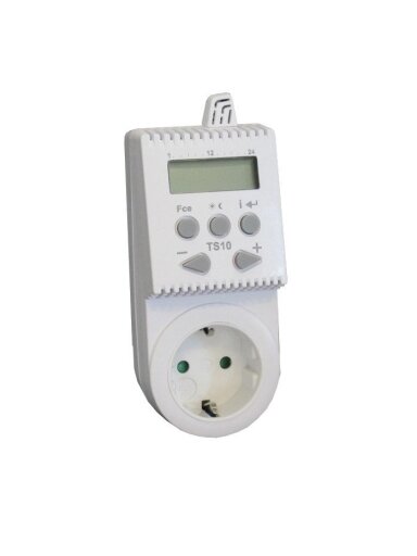 Kištukinis programuojamas patalpos termostatas (termoreguliatorius) TS10, 16A