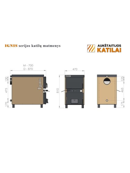 Kieto kuro katilas-viryklė, AKT Ignis M, 10 kW 2 Kieto kuro katilas-viryklė, AKT Ignis M, 10 kW 2