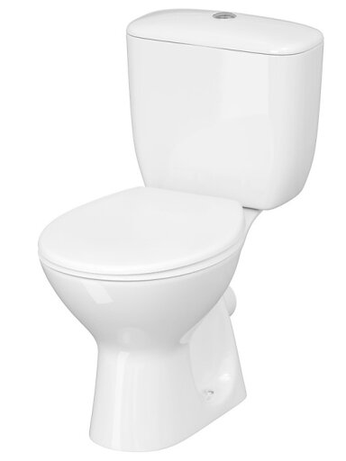 Klozetas Cersanit Compact 490 President 011 su lėtu dangčiu