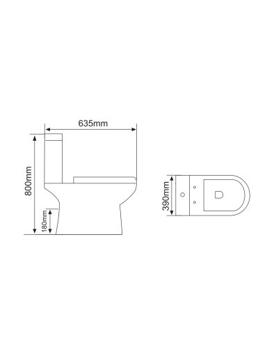 Klozetas PORTO 014P RIMLESS