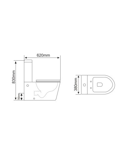 Klozetas VERSO 063 RIMLESS