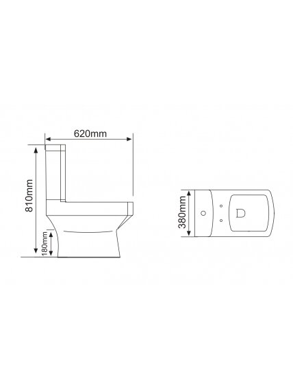 Klozetas STYLO 213 RIMLESS 1