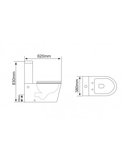 Klozetas VERSO 063 RIMLESS 1