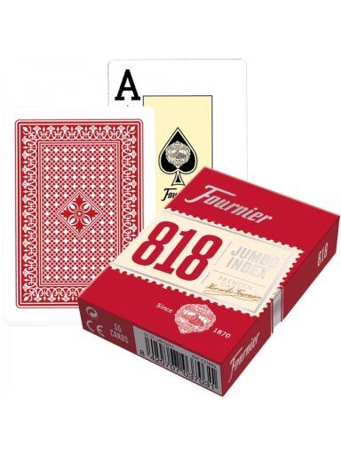 Kosmetinis defektas Fournier 818 pokerio kortos (Raudona)
