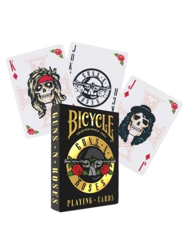 Kosmetinis defektas Guns N' Roses žaidimo kortos Bicycle