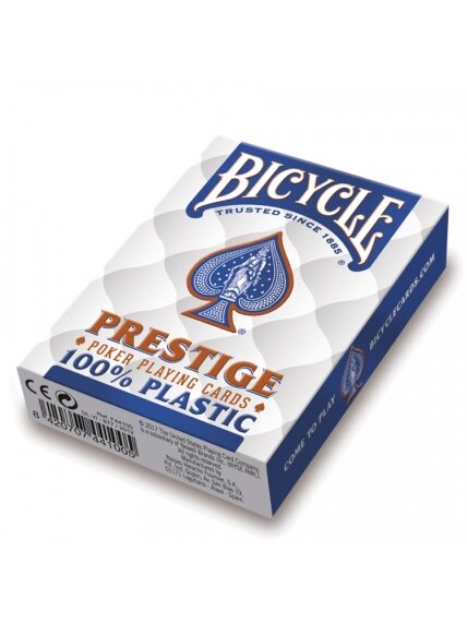 Kosmetinis defektas Bicycle Prestige Jumbo pokerio kortos (Mėlynos)