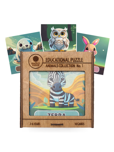 Lavinamoji Dėlionė Iš Medžio (Gyvūnų kolekcija nr. 1) (EN) Fantasy Puzzles