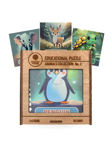 Lavinamoji Dėlionė Iš Medžio (Gyvūnų kolekcija nr. 2) (EN) Fantasy Puzzles