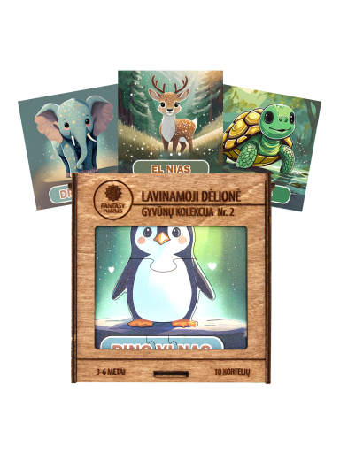 Lavinamoji Dėlionė Iš Medžio (Gyvūnų kolekcija nr. 2) (LT) Fantasy Puzzles