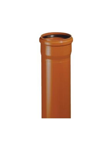 Lietaus nuotekų vamzdis PVC 250 x 6.2mm x 2m