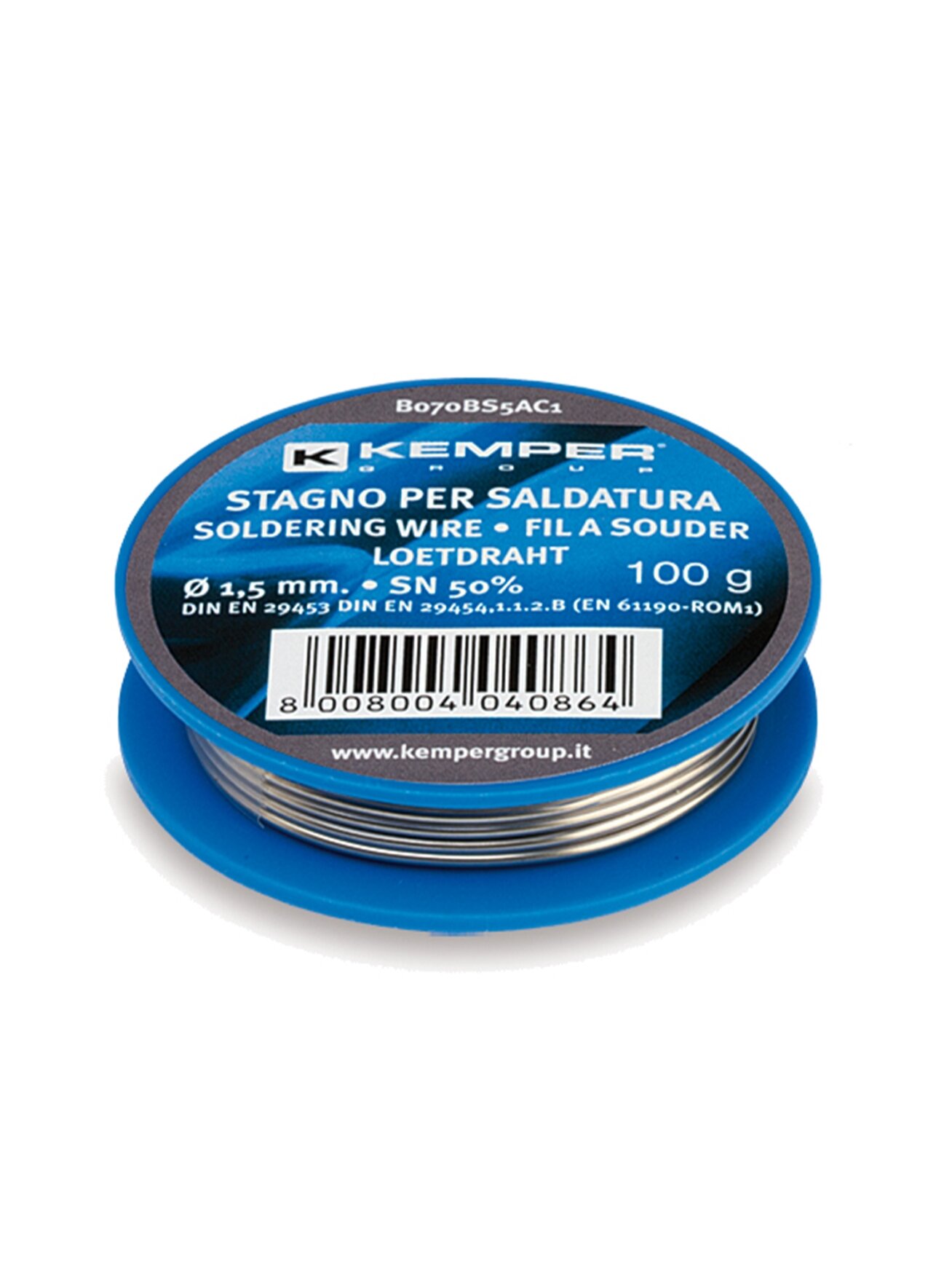 Lydmetalis „KEMPER" 1,5 mm 100 g SN 50% Lydmetalis „KEMPER" 1,5 mm 100 g SN 50%