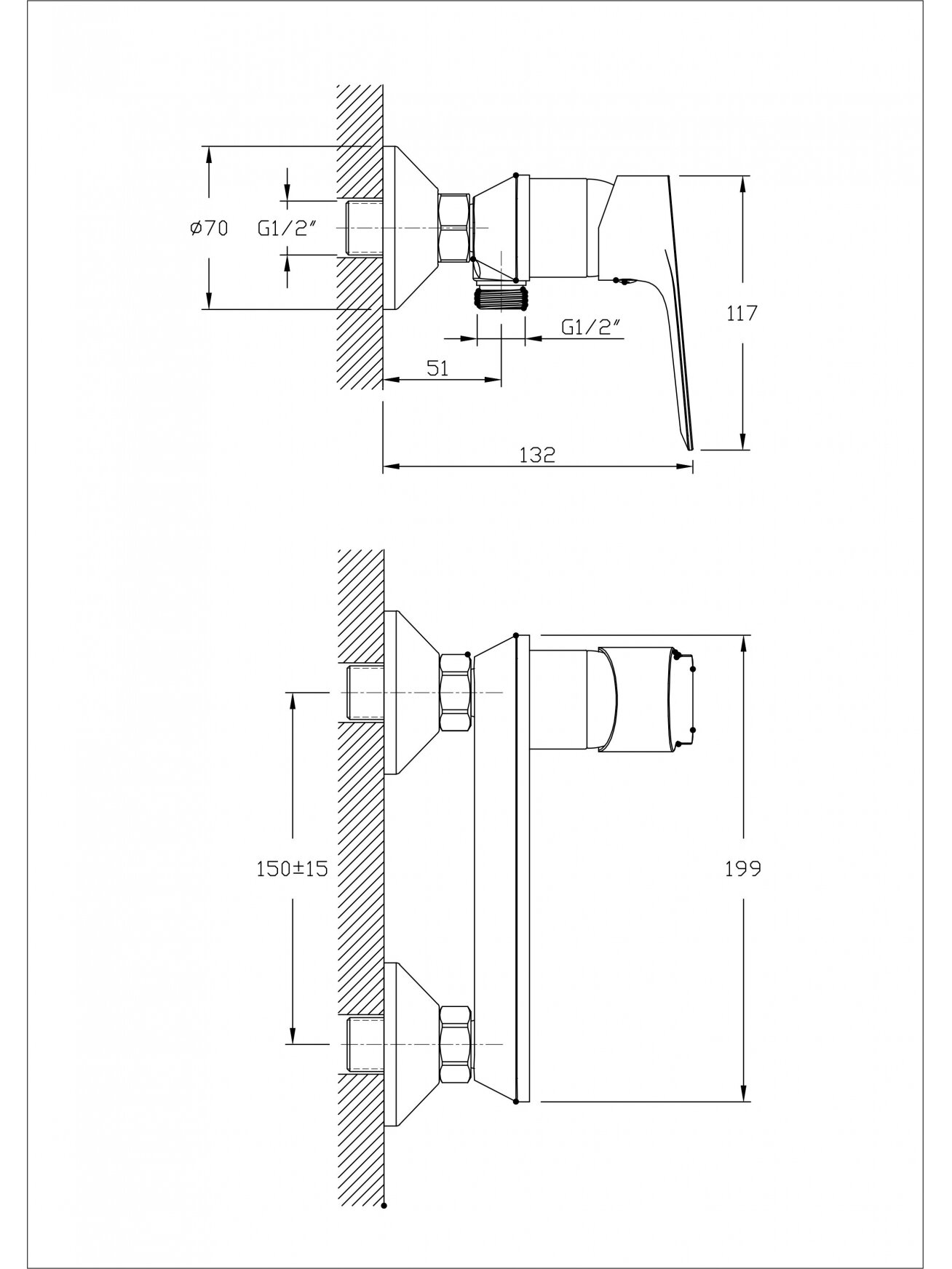 Maišytuvas dušo B153-11 1 Maišytuvas dušo B153-11 1