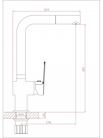 Maišytuvas virtuvinis B101-7A 1 Maišytuvas virtuvinis B101-7A 1