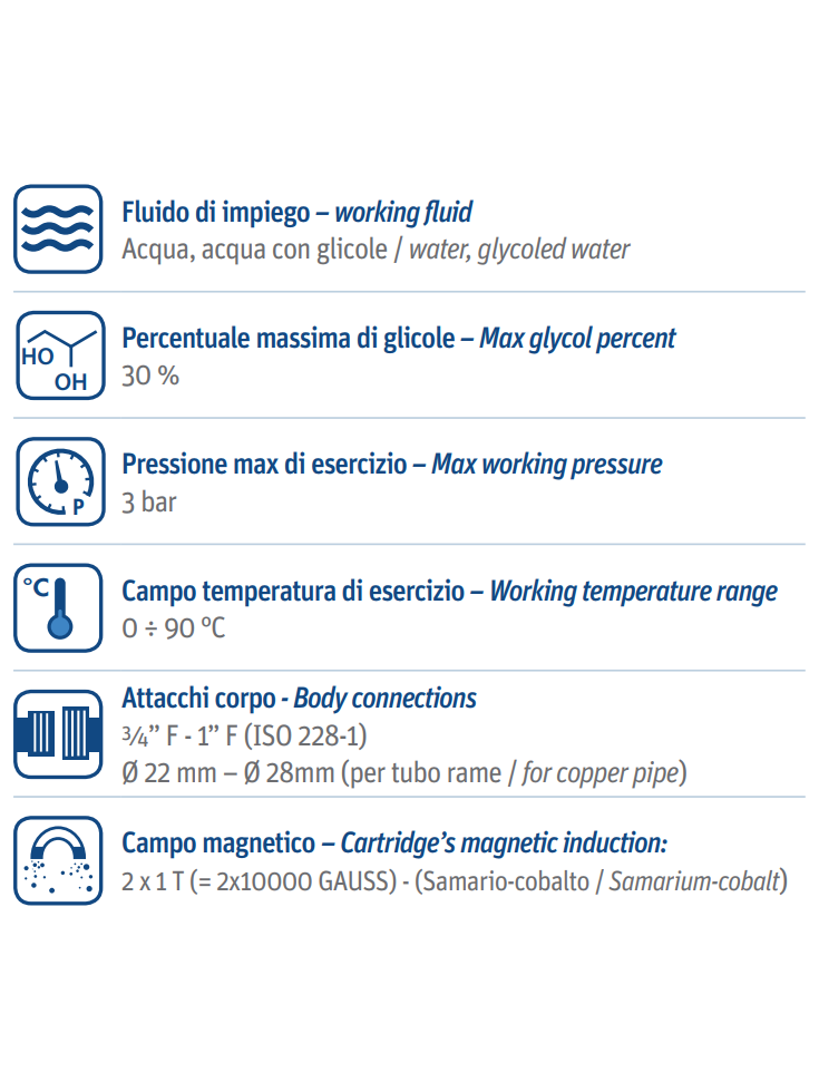 Magnetinis šildymo sistemos filtras 1" / 1" KVS 10,6 montavimas tiesiai 1
