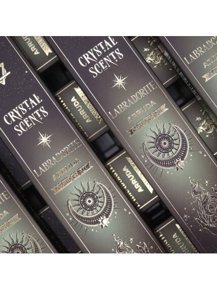 Medicininės Rūtos smilkalai su Labradorito kristalais Crystal Scents 2 Medicininės Rūtos smilkalai su Labradorito kristalais Crystal Scents 2
