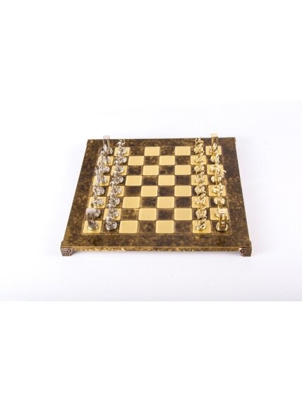 „Minojų Karys“ metalinių šachmatų rinkinys su 36cm šachmatų lenta Manopoulos 3 „Minojų Karys“ metalinių šachmatų rinkinys su 36cm šachmatų lenta Manopoulos 3