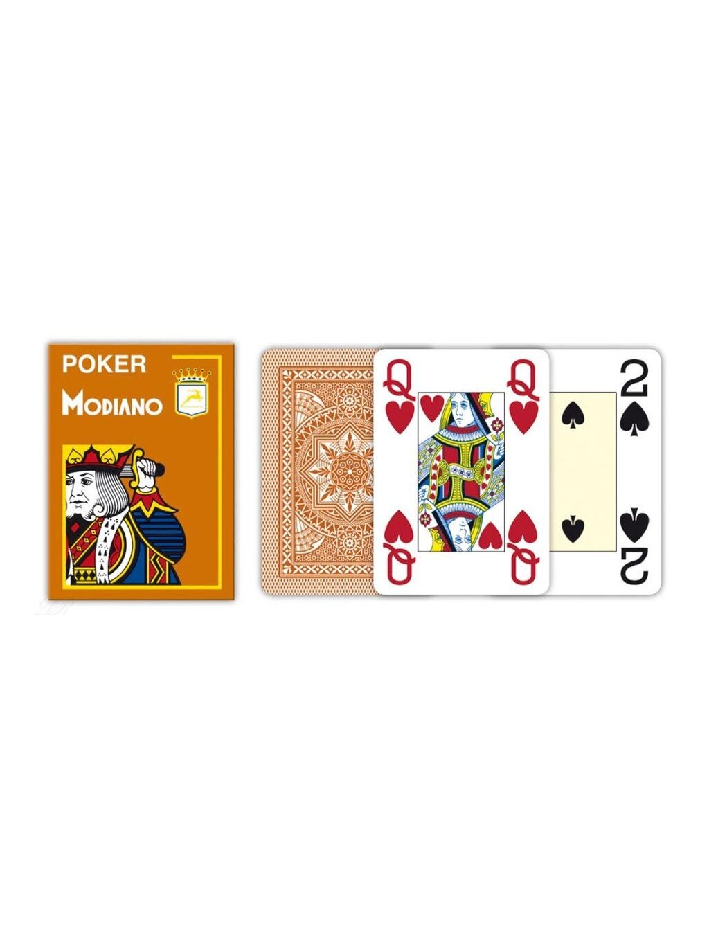 Modiano Poker 4 Jumbo Index kortos (rudos) 2 Modiano Poker 4 Jumbo Index kortos (rudos) 2