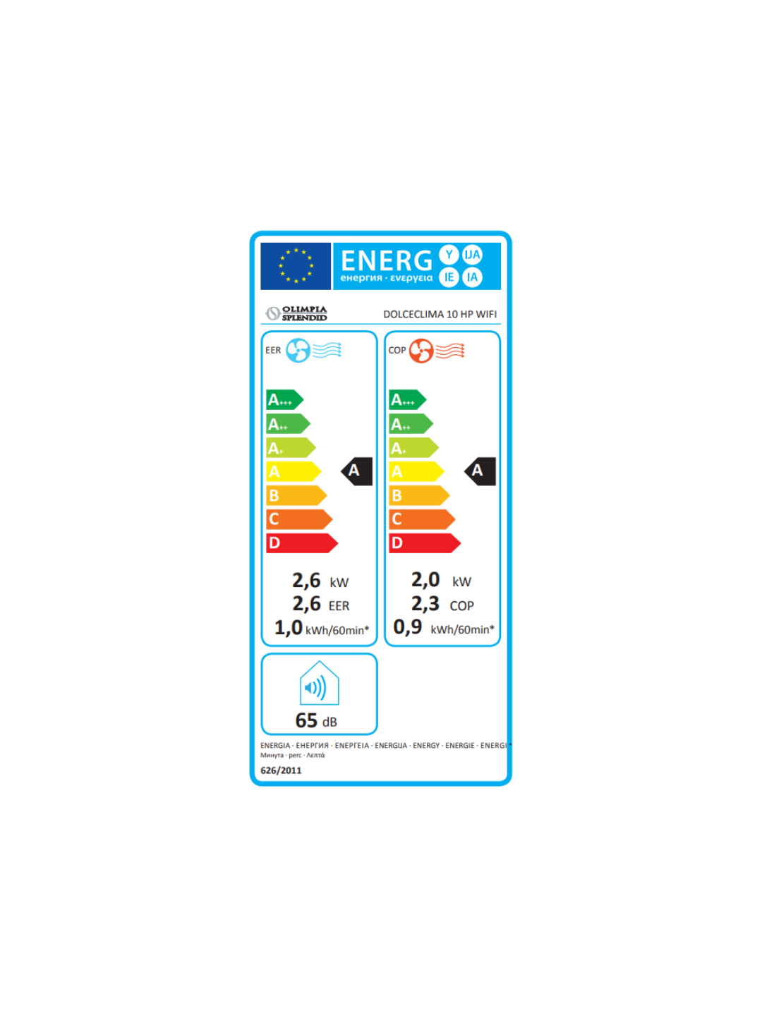 Mobilus oro kondicionierius Dolceclima 10 HP WiFi 4