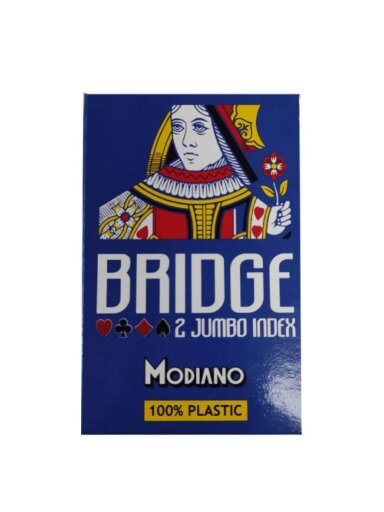 Modiano Bridge 2 Jumbo Index žaidimo kortos (mėlynos)