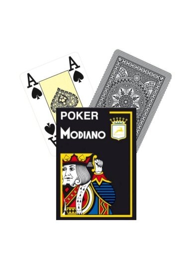 Modiano Poker  žaidimų kortos (juodos)
