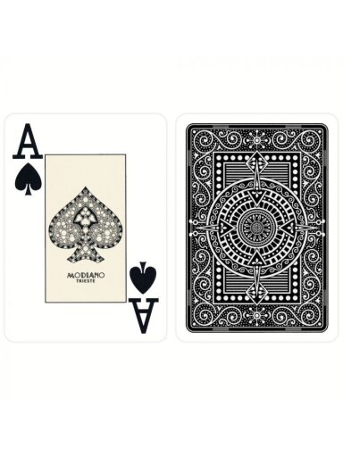 Modiano Texas Poker Hold Em žaidimo kortos (juodos)