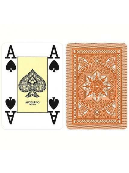 Modiano Poker 4 Jumbo Index kortos (rudos) 1 Modiano Poker 4 Jumbo Index kortos (rudos) 1