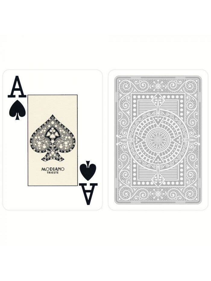 Modiano Texas Poker Hold Em žaidimo kortos (pilkos) 1