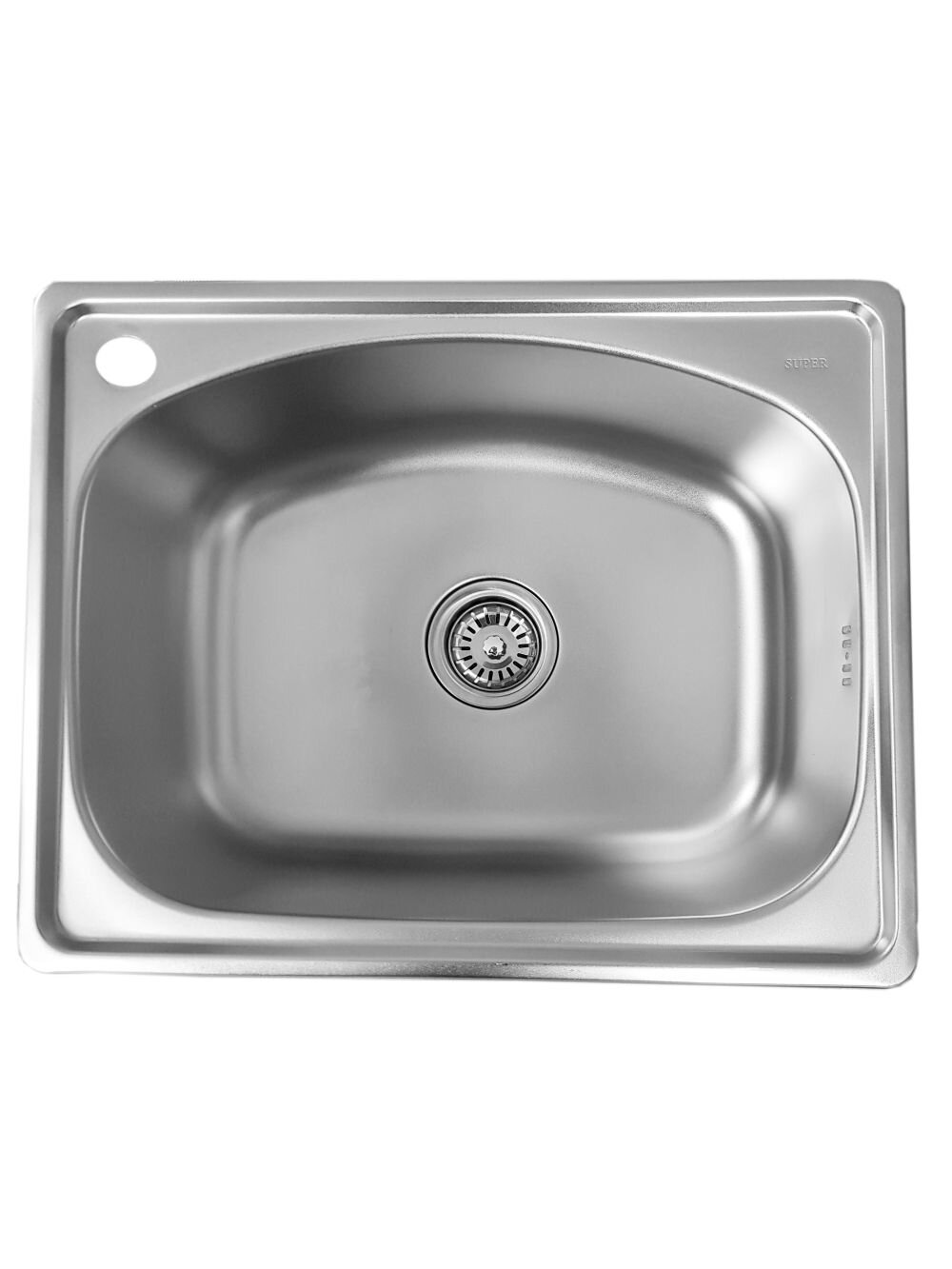 Nerūdijančio plieno plautuvė D5544P su sifonu