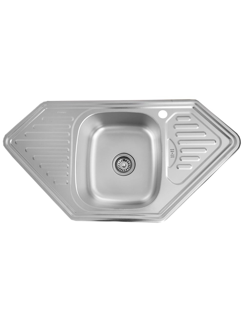 Nerūdijančio plieno plautuvė D9550P DEKOR su sifonu