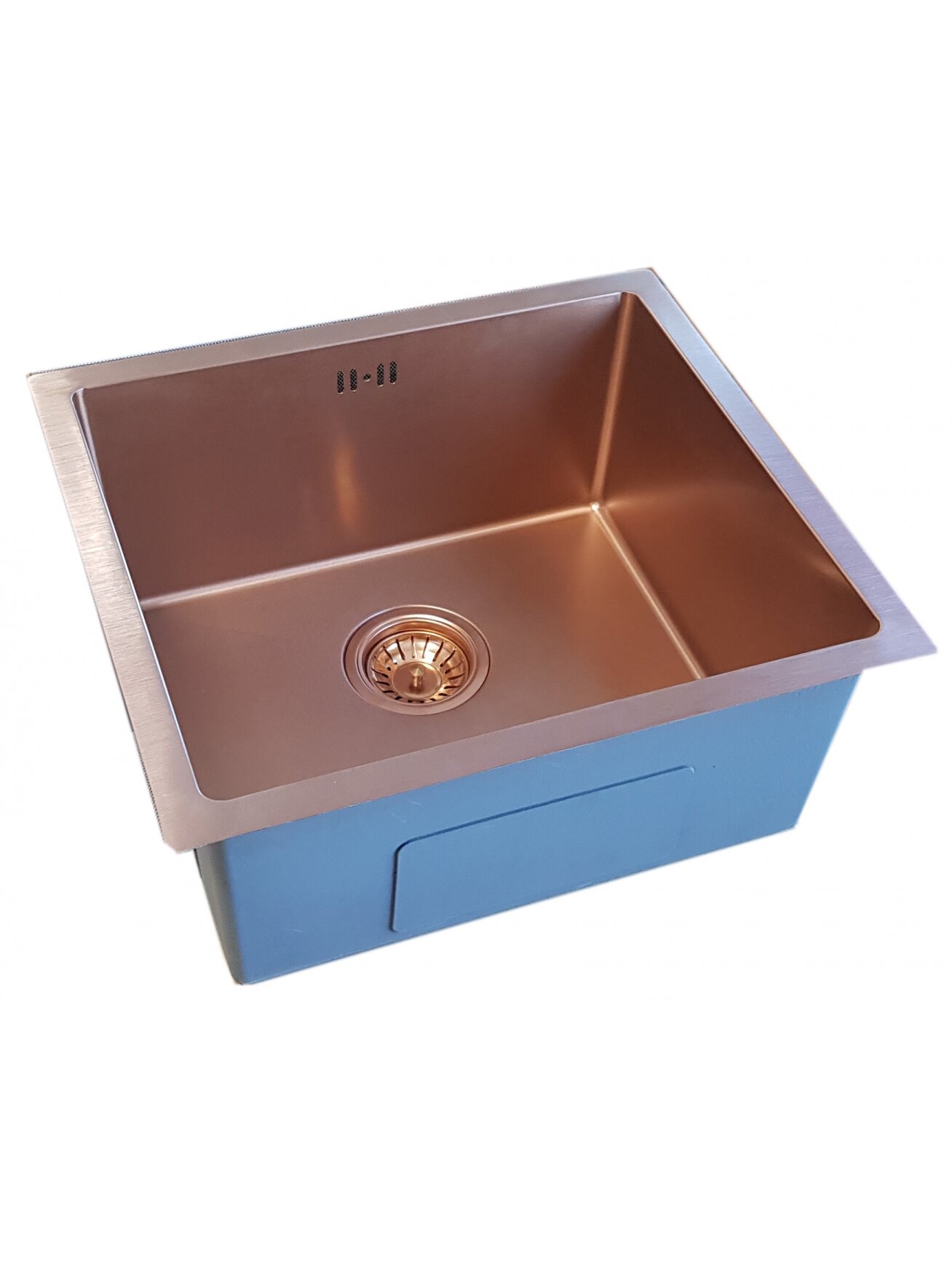 Nerūdijančio plieno plautuvė D4843HC COPPER su sifonu Nerūdijančio plieno plautuvė D4843HC COPPER su sifonu