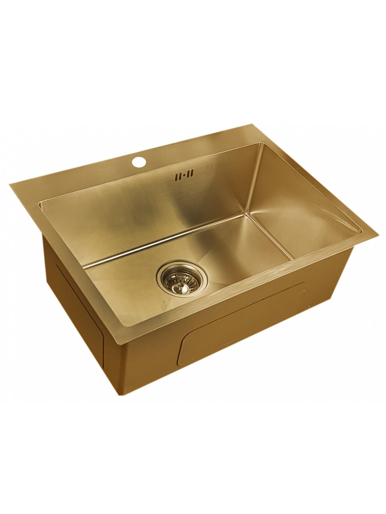 Nerūdijančio plieno plautuvė D6045HG GOLD su sifonu Nerūdijančio plieno plautuvė D6045HG GOLD su sifonu