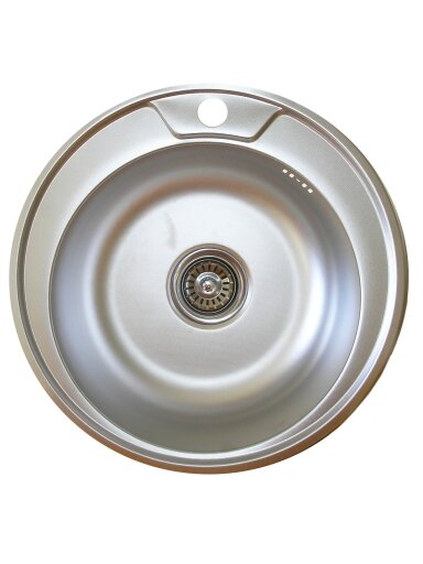Nerūdijančio plieno plautuvė D4949UA 0.6mm  DEKOR su sifonu