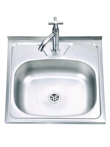 Nerūdijančio plieno plautuvė D5050A uždedama su sifonu 0.6 mm