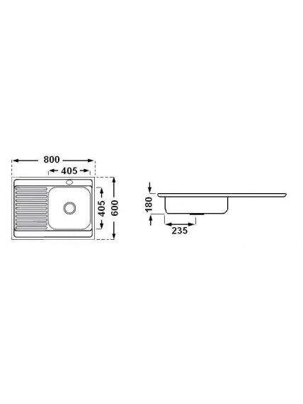 Nerūdijančio plieno plautuvė 864 kairė uždedama su sifonu 0.6mm 2 Nerūdijančio plieno plautuvė 864 kairė uždedama su sifonu 0.6mm 2