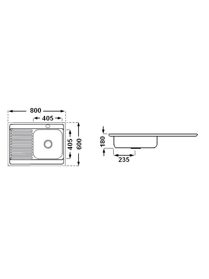Nerūdijančio plieno plautuvė 864 kairė uždedama su sifonu 0.6mm 2 Nerūdijančio plieno plautuvė 864 kairė uždedama su sifonu 0.6mm 2