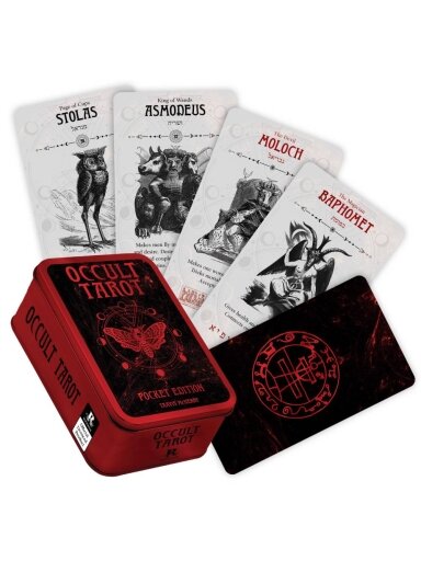 Occult Tarot Pocket kortos metalinėje dėžutėje Rockpool