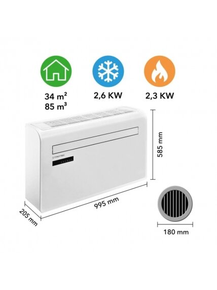 Oro kondicionierius monoblokas (be išorinio bloko) su Wi-Fi Trotec PAC-W 2650 SH 5