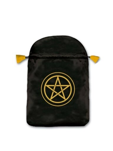 Pentacle satininis juodas maišelis kortoms Lo Scarabeo