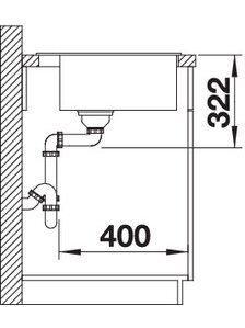 Plautuvė BLANCORIONA 45, 500 mm, balta spalva 1 Plautuvė BLANCORIONA 45, 500 mm, balta spalva 1