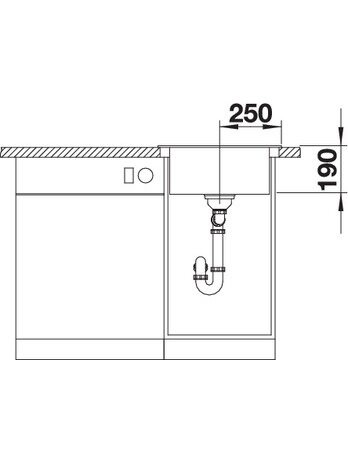 Plautuvė BLANCORIONA 45, 500 mm, aliuminio metalinė spalva 2 Plautuvė BLANCORIONA 45, 500 mm, aliuminio metalinė spalva 2