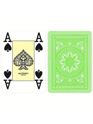 Poker 4 Jumbo Index kortos (šviesiai žalios) Modiano