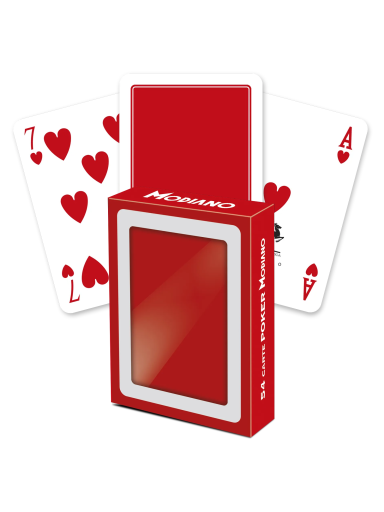 Poker Club F/N kortos (raudonos) Modiano