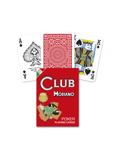 Poker Club (raudonos) Modiano
