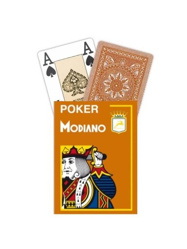 Poker žaidimo kortos (oranžinės) Modiano