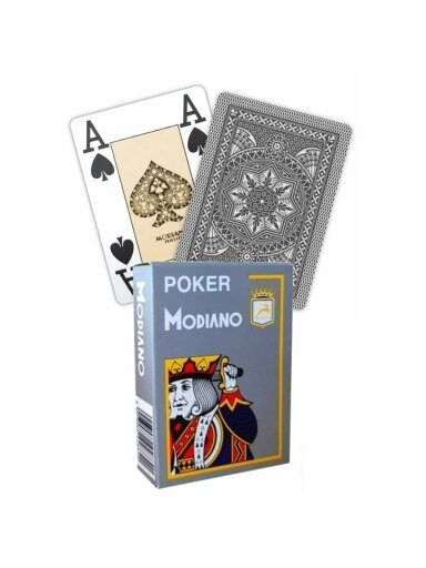 Poker žaidimo kortos (pilkos) Modiano